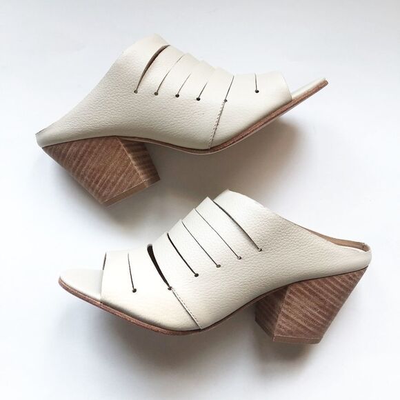 Fortress Of Inca Gaby Ivory Leather Mules - Picture 3 of 8